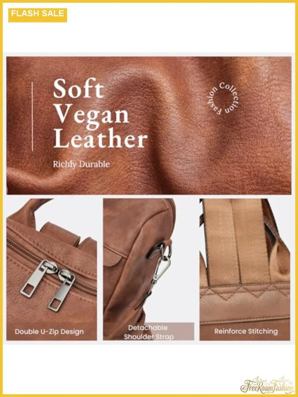 Convertible 3-in-1 Anti-Theft Backpack Purse for Women, Vegan Leather Travel Bag